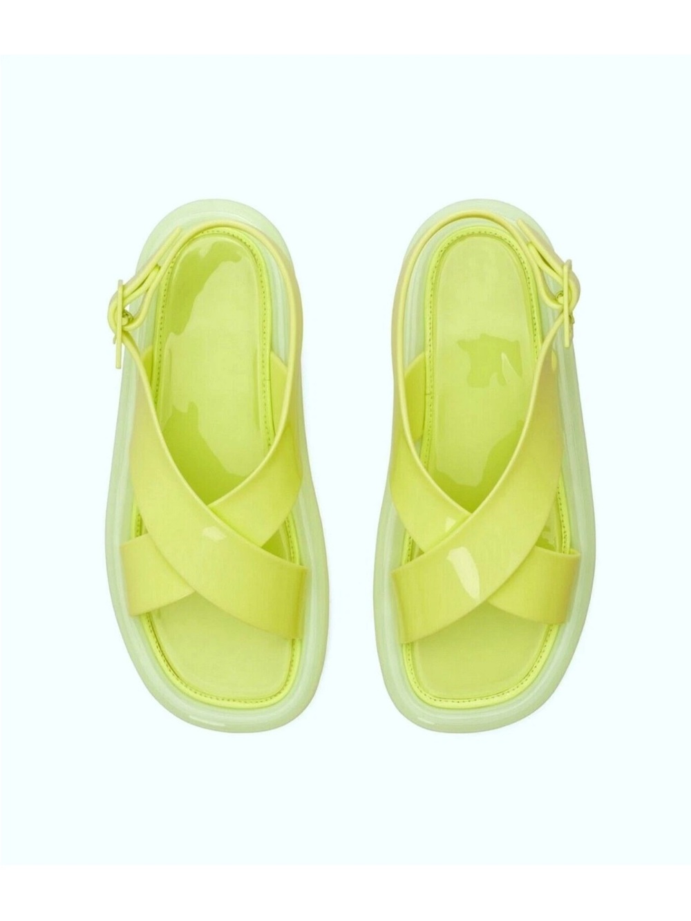 Tory Burch Women’s Size 8 Neon Yellow Jelly Platform Sandals NWD